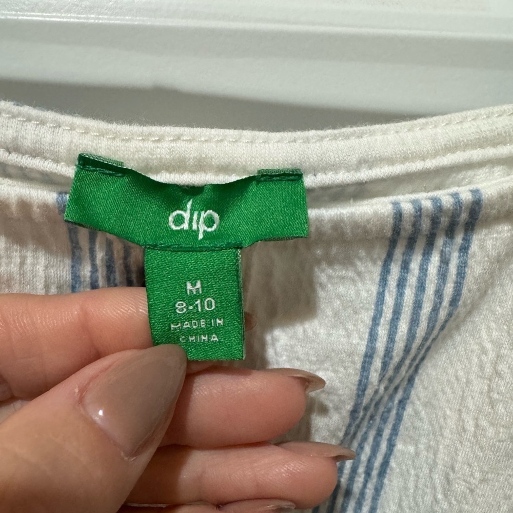 Dip Blue and White Striped Top - Picture 2 of 3